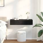vidaXL Стенен рафт с чекмеджета, черен, 80x33x17 см, инженерно дърво (859978)