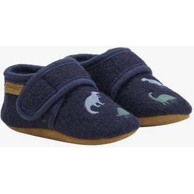 En Fant dětské bačkůrky capáčky modré s výšivkou Dino