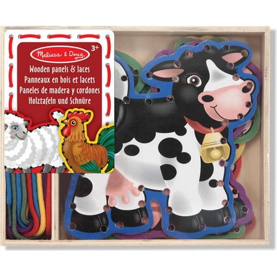 Melissa & Doug Prevliekanie šnúrky Zvieratká na farme