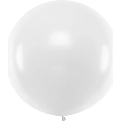 PartyDeco Jumbo balon pastelový bílý 1 m – Zboží Mobilmania