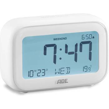 ADE Будилник ade с термометър бял (ck2000)