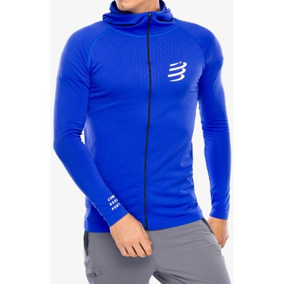 Compressport 3D Thermo Seamless Zip Modrý