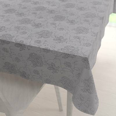Biante Teflonový obdélníkový ubrus TF-083 Květované ornamenty na šedém 120x200 cm