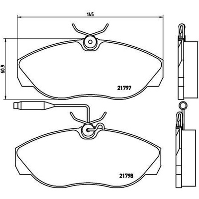 Sada brzdových platničiek kotúčovej brzdy BREMBO P 23 068