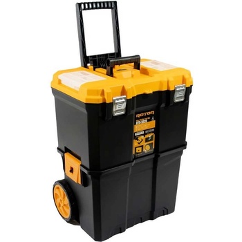 ROTOR Куфар за инструменти пластмасов, 485x330x625 мм, 100 л, ROTOR RTB-5039, 2 части, с колела (UNI-011009)