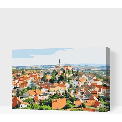 Painting Queens Malování podle čísel Výhled na město Mikulov 60 x 80 cm bez rámu PBN/CITYVIEWMIKULOV/60 x 80/WO