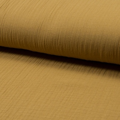 Mušelín/dvojitá gázovina okrová, š.140