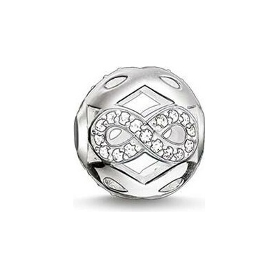 Thomas Sabo Korálek Bílý symbol nekonečna K0172 051 14 Karma Beads zirconia whi