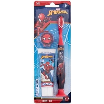 Marvel Spiderman zubní pasta Spiderman 25 ml + zubní kartáček Spiderman 1 ks + kryt na zubní kartáček Spiderman 1 ks darčeková sada