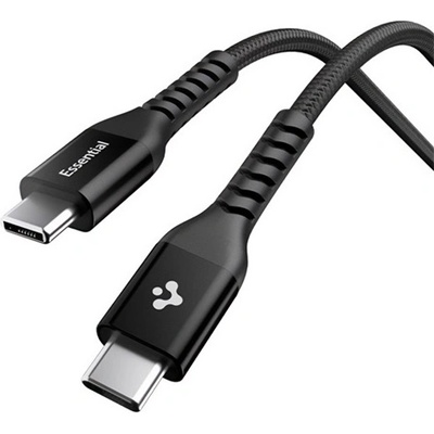 Spigen ESSENTIAL EB10010CCA кабел за данни Type-C - Type-C, 100 cm, ЧЕРЕН (ACA11103)