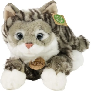 Rappa Плюшена играчка Rappa Еко приятели -Таби котка, лежаща, 40 cm (221154) - baby
