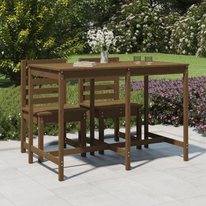 vidaXL Градинска маса меденокафява 159, 5x82, 5x110см борово дърво масив (824098)