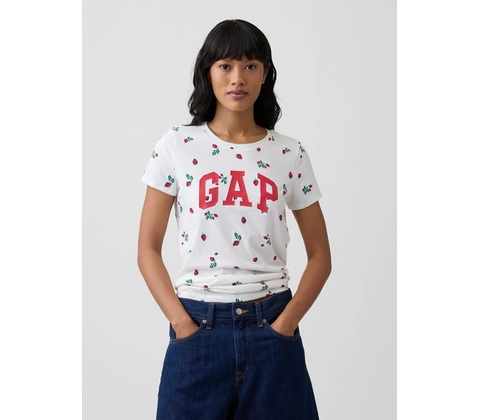 GAP Tričko s logom Biela