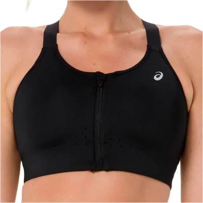 Asics Дамски спортен сутиен Asics Women's Road Combination Zip Bra Sports bra - Performance Black - размер 90 (114-3776-0230)