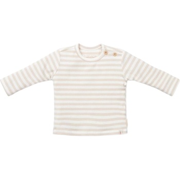 Little Dutch Бебешка блуза с дълъг ръкав Little Dutch - На райета, Sand/White, 74 cm, 6-9 м (CL24221018)