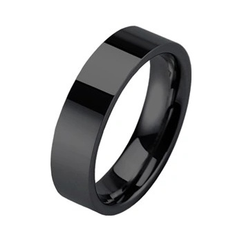 Nubis Wolframový prsten černý šíře 6 mm NWF1039