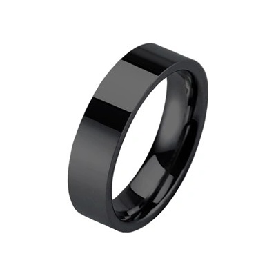 Nubis Wolframový prsten černý šíře 6 mm NWF1039