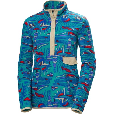 Helly Hansen Дамски поларен пуловер Helly Hansen Women's Maridalen Printed Fleece Fleece jumper - Dark Mint Rayco Lrg Aop - размер XL (105-7116-0215)