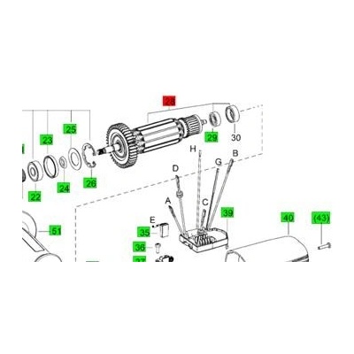 Festool Servisní sada AG 125-14 D (769801) náhradní díl