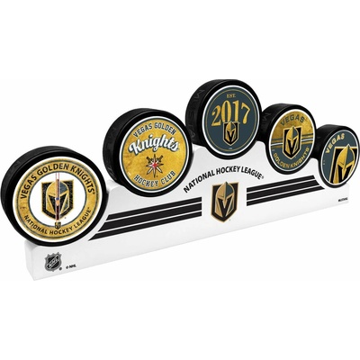 Mustang Puk Vegas Golden Knights NHL 5 Puck Podium Set