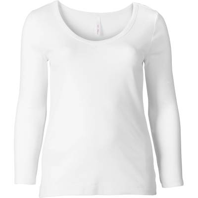SHEEGO Тениска бяло, размер 48