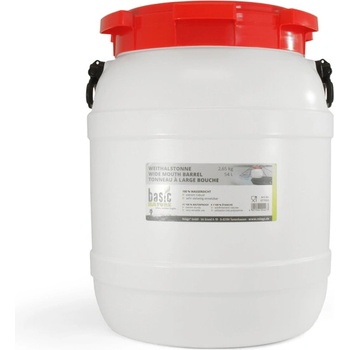 BasicNature Барел с широко гърло, бял 54 L (077055)