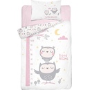 Detexpol obliečky Sovy sivé 100 x 135 cm 40 x 60 cm