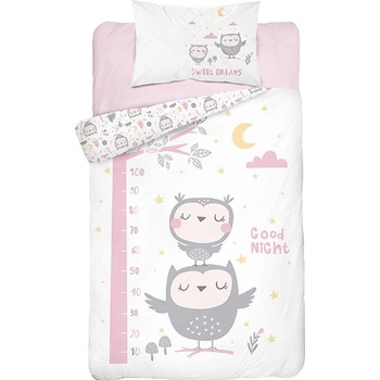 Detexpol obliečky Sovy sivé 100 x 135 cm 40 x 60 cm
