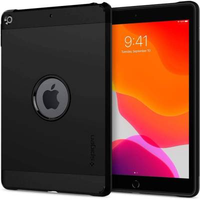 Spigen Tough Armor Case - хибриден кейс с най-висока степен на защита за iPad 7 (2019), iPad 8 (2020) (черен)