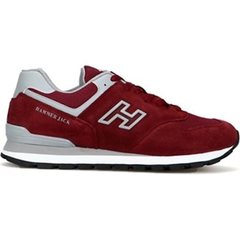 Hammer Jack Мъжки спортни обувки от естествена кожа - Тъмночервени #368534 (368534_Червен)
