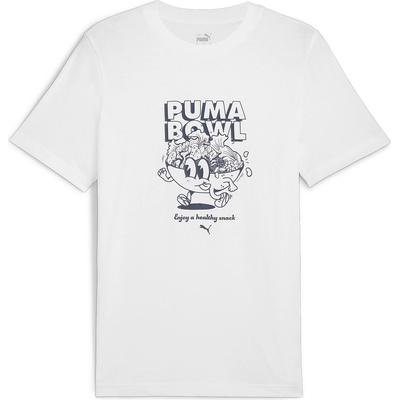 PUMA Тениска Puma Men's Graphics Bowl Regular Fit T-Shirt - Puma White