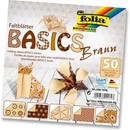 Folia 466/1010 Origami papír Basics 80 g/m2 10 x 10 cm 50 archů hnědý