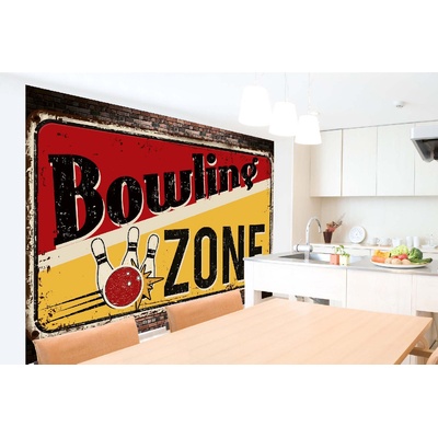 DIMEX ART Самозалепваща се флизелинова фототапета табела - зона за боулинг 375 x 250 см