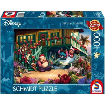 Schmidt Spiele Пъзел Schmidt от 1000 части - Алоха коледата на Лило и Стич (58049)