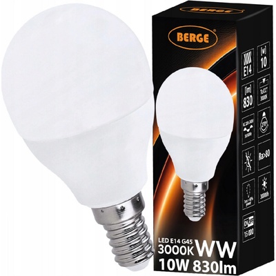 Milio LED žiarovka G45 E14 10W 830 lm teplá biela
