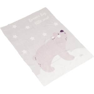 Cangaroo Бебешко одеяло Cangaroo - Dreamy bear, 75 х 100 cm, сиво (111870) - baby