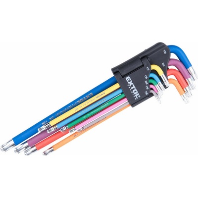 Extol Kľúče torx farebné predĺžené sada 9ks 8819416
