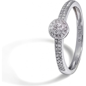 Blink-Blink Diamantový prsteň z bieleho zlata 1654BDA