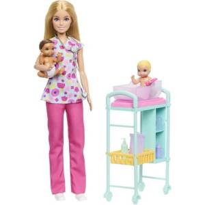 Mattel Barbie комплект за игра Професии - педиатър (JMK12)