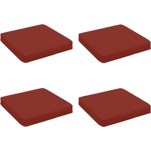 vidaXL Кушони за сядане, 4 броя VUGHT 4 pcs 100% полиестер Червено (946217)