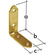 Killich uholník 17x40x40x1.5mm žltý zinok úzký zaoblený KW2