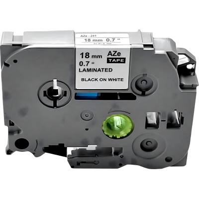 Compatible Съвместима лента Brother TZe - 241 / TZ-241 - 18mm x 8m - черен печат / бял фон KP36513
