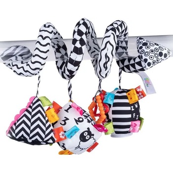 Balibazoo Бебешка играчка Bali Bazoo - Спирала с геометрични фигури (107659)