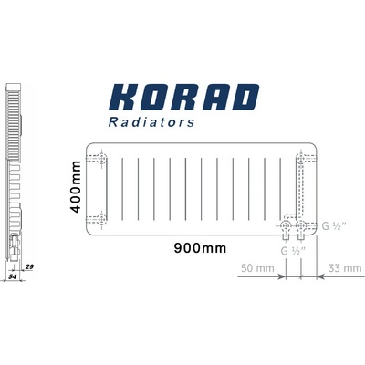Korad Radiators 11VKP 400 x 900 mm