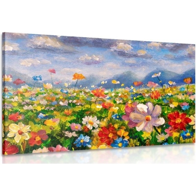 Obraz olejomalba divoké květiny - 60x40