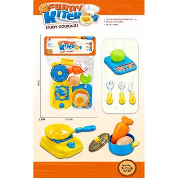 Image 1 of Armtoys ЖЪЛТ КУХНЕНСКИ КОМПЛЕКТ С КАНТАР И ПРОДУКТИ В ПЛИК