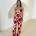 AX Paris Rust Printed Strappy Tie Waist Jumpsuit - Rust