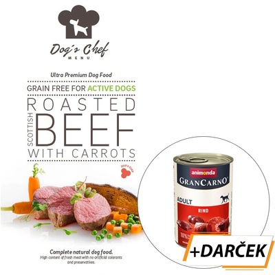 Dog´s Chef Roasted Scottish Beef with Carrots Active Dogs 6 kg