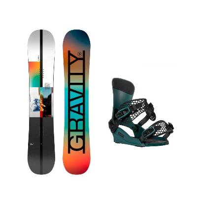 Gravity Symbol 24/25 pánský snowboard + Gravity Drift steel green vázání - 159 cm + M (EU 38-41)