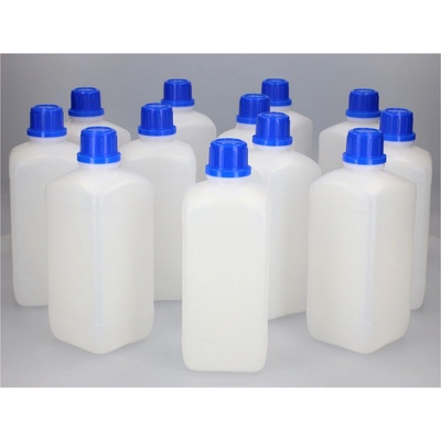 Lahve s úzkým hrdlem, z HDPE, objem 1000 ml, 12 kusů